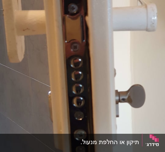 מנעול דלת עם בריחים וברגים חשופים